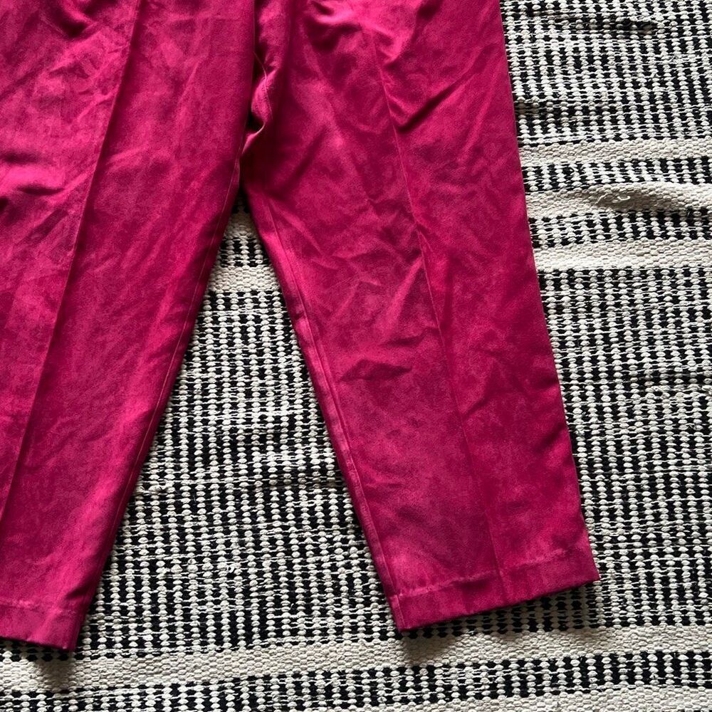 Alfred Dunner Size 16 Hot Pink Suede Capri Ankle Pants Comfort pants - Picture 3 of 7